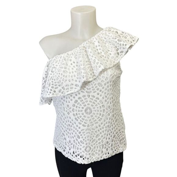 Lilly Pulitzer‎ Matteo Top in Sea Urchin Terry Lace One Shoulder size XS - Picture 1 of 8